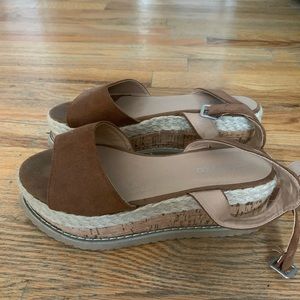 Boohoo beige espadrilles. Worn once.